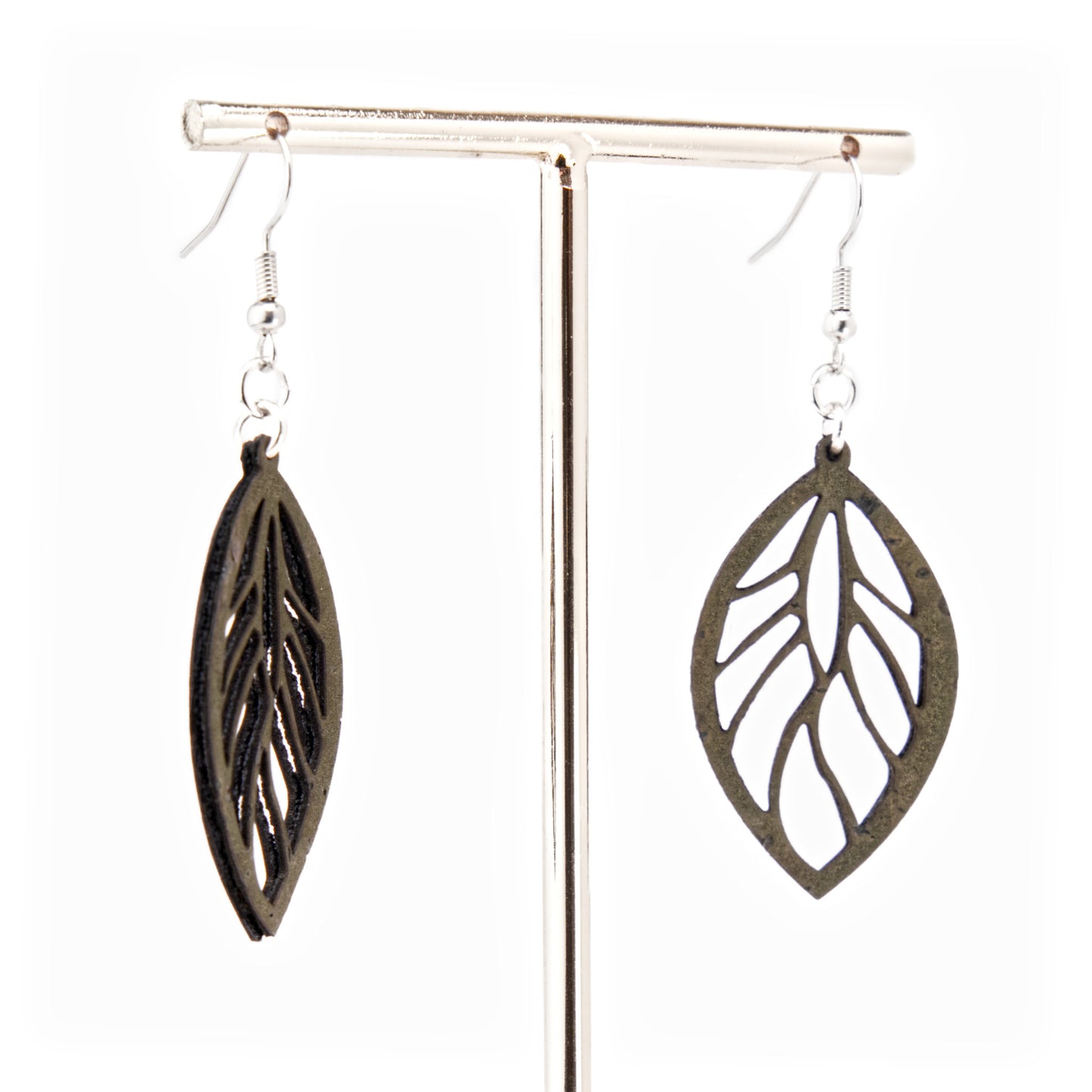 Cork Leaf Earrings – Green