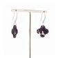 Cork Clover Earrings – Navy & Gold
