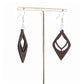 Cork Drop Earrings – Minimal – Brown