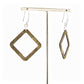 Cork Square Earrings –  Gold Shimmer