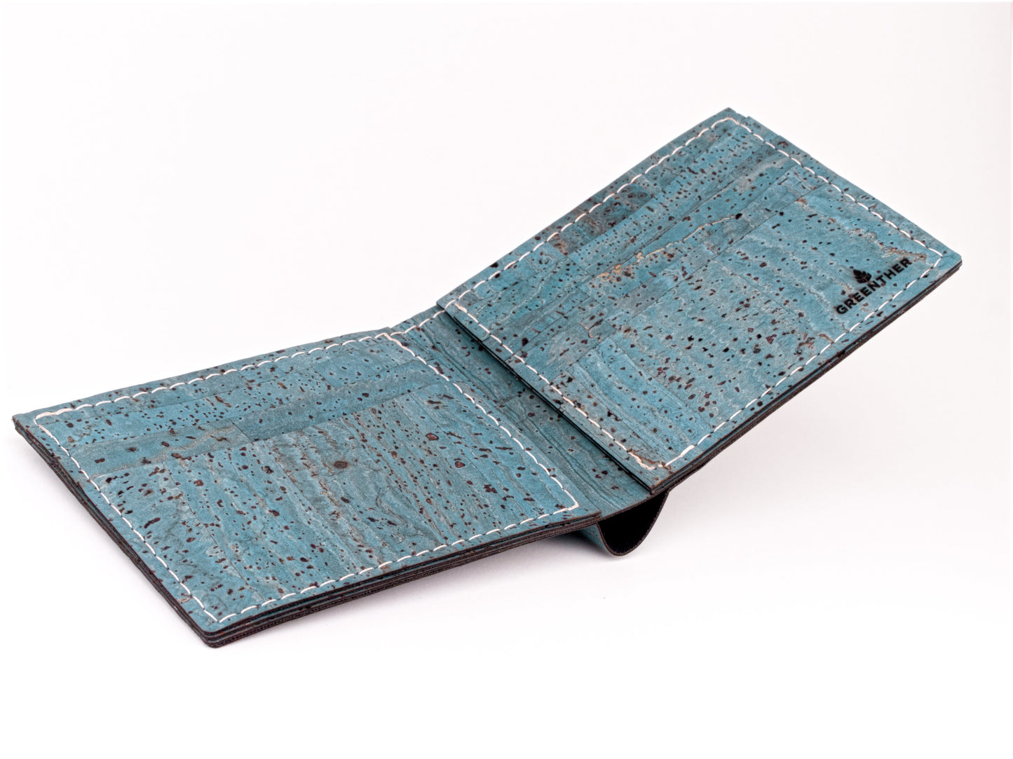 RFID Cork Wallet – Bifold – Turquoise Blue
