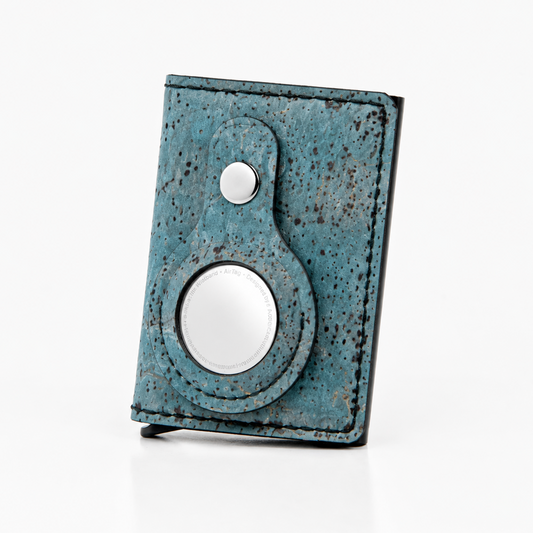 RFID Cork Wallet – AirTag Edition – Blue