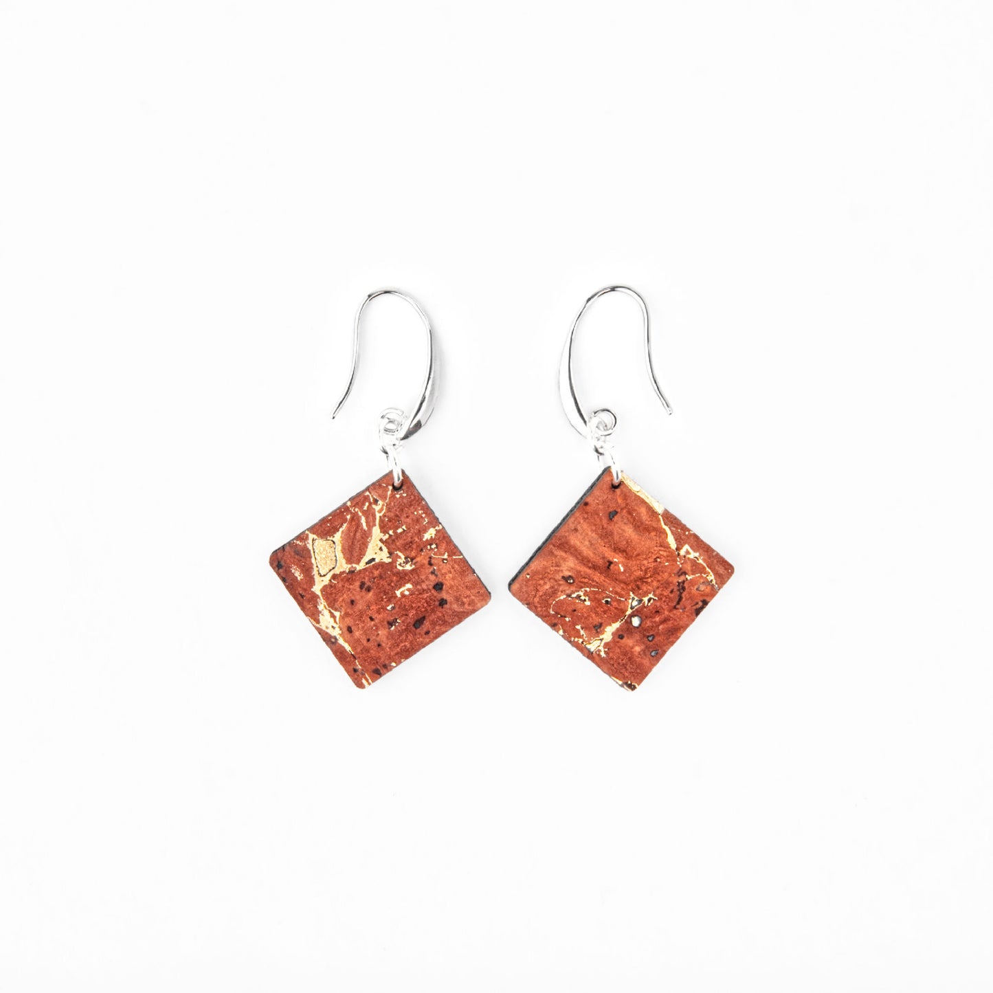 Cork Square Earrings – Terracotta