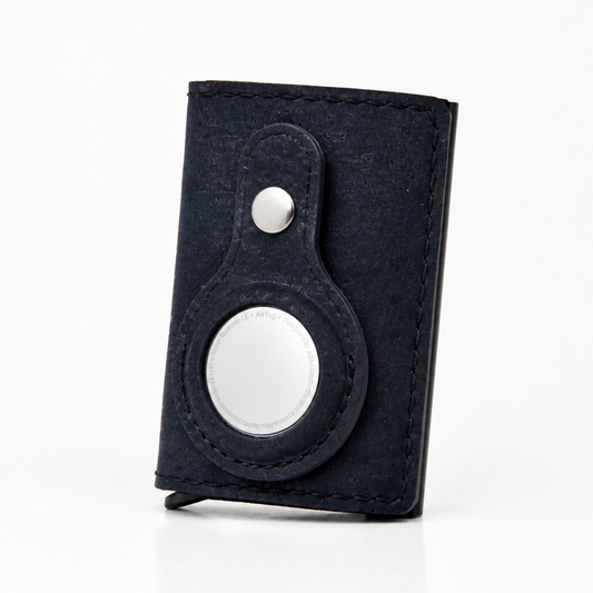 RFID Cork Wallet – AirTag Edition – Navy