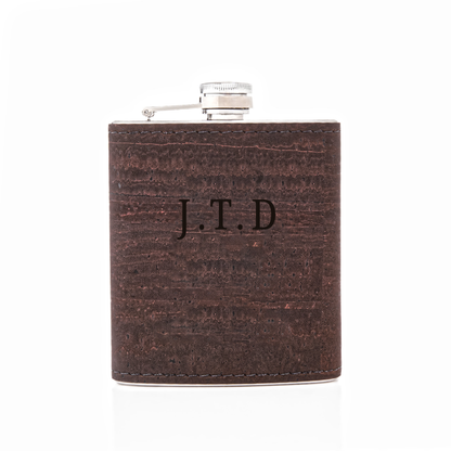 Personalised - Cork Hip Flask - Color Selection