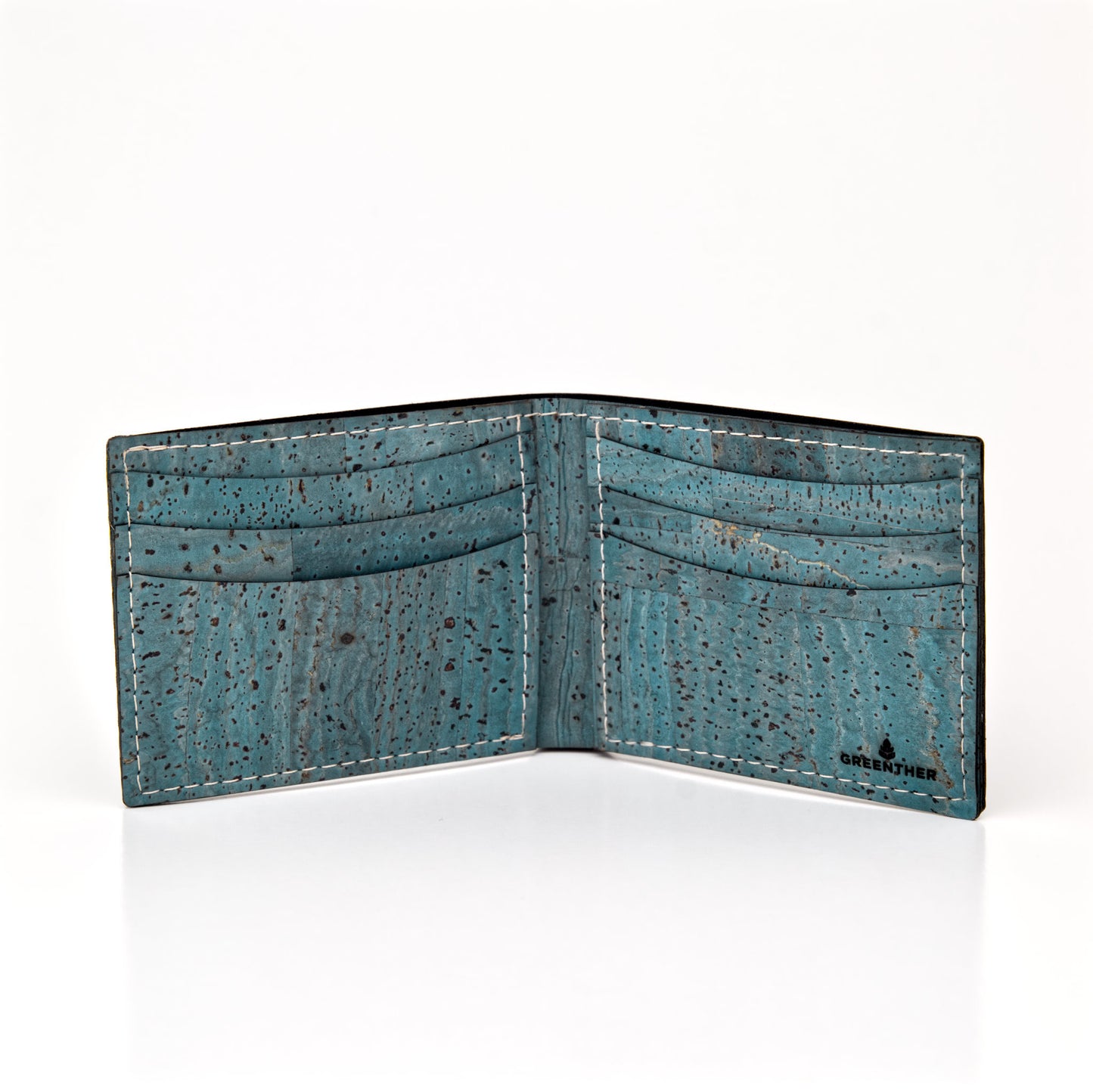 RFID Cork Wallet – Bifold – Turquoise Blue