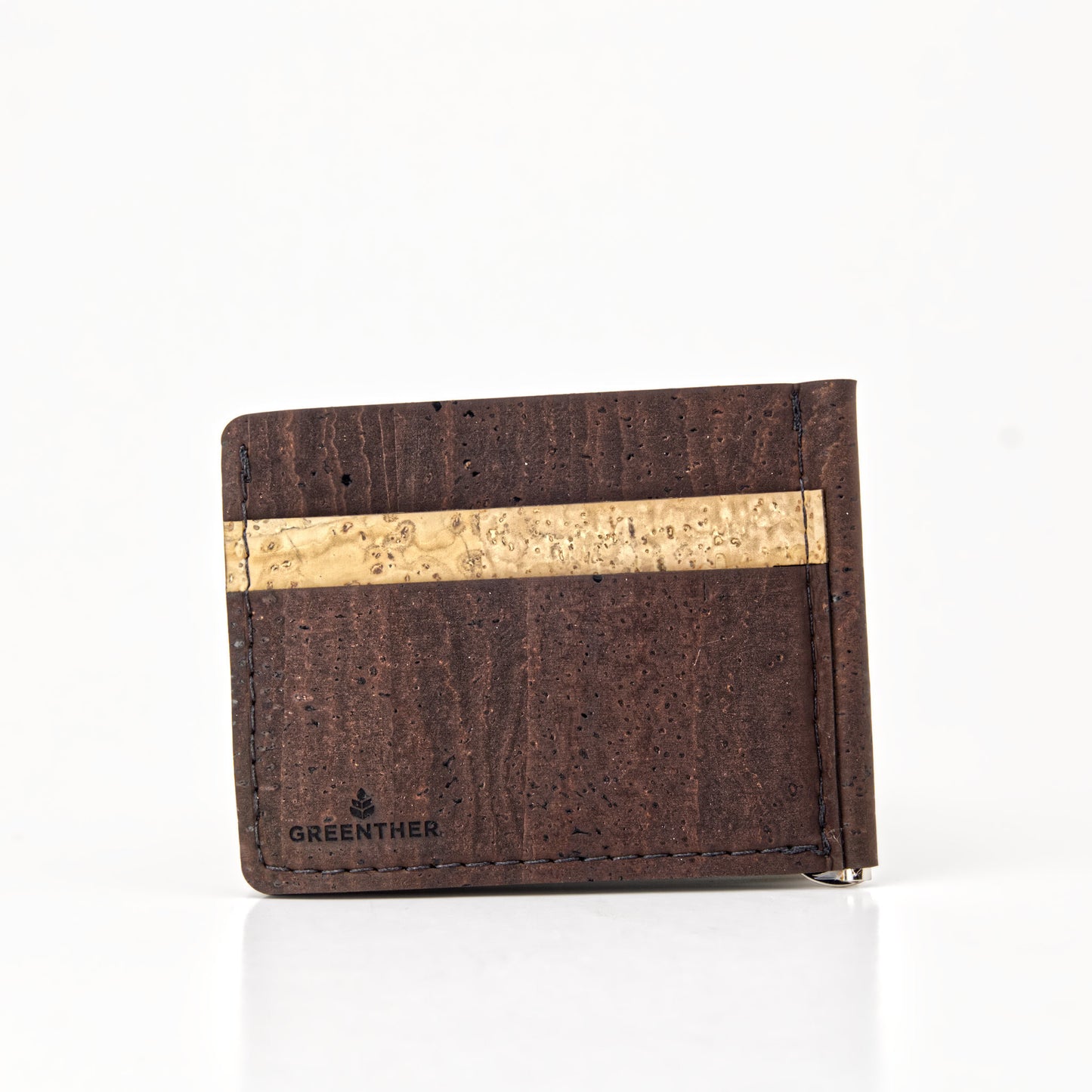 Slim Cork Wallet – Money Clip – Brown