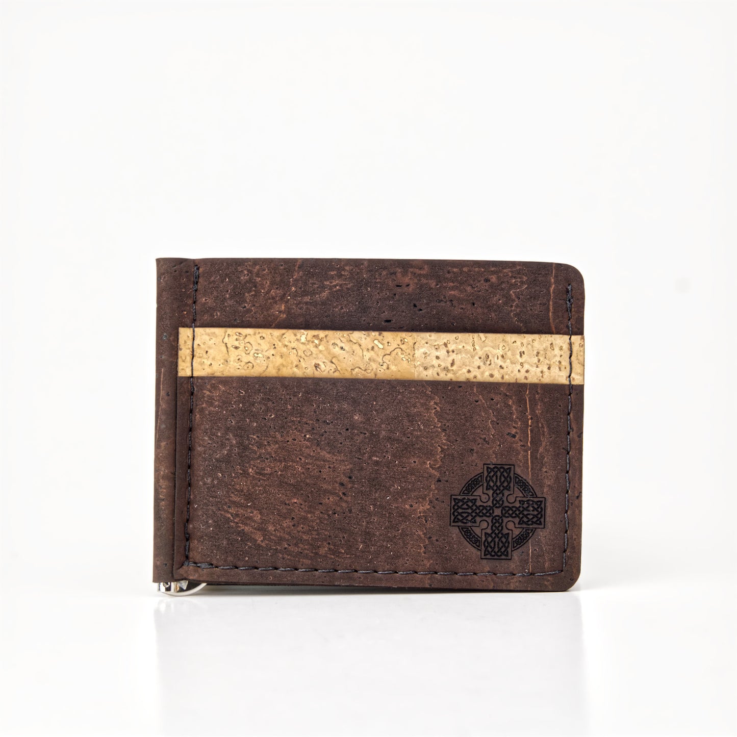 Slim Cork Wallet – Money Clip – Brown