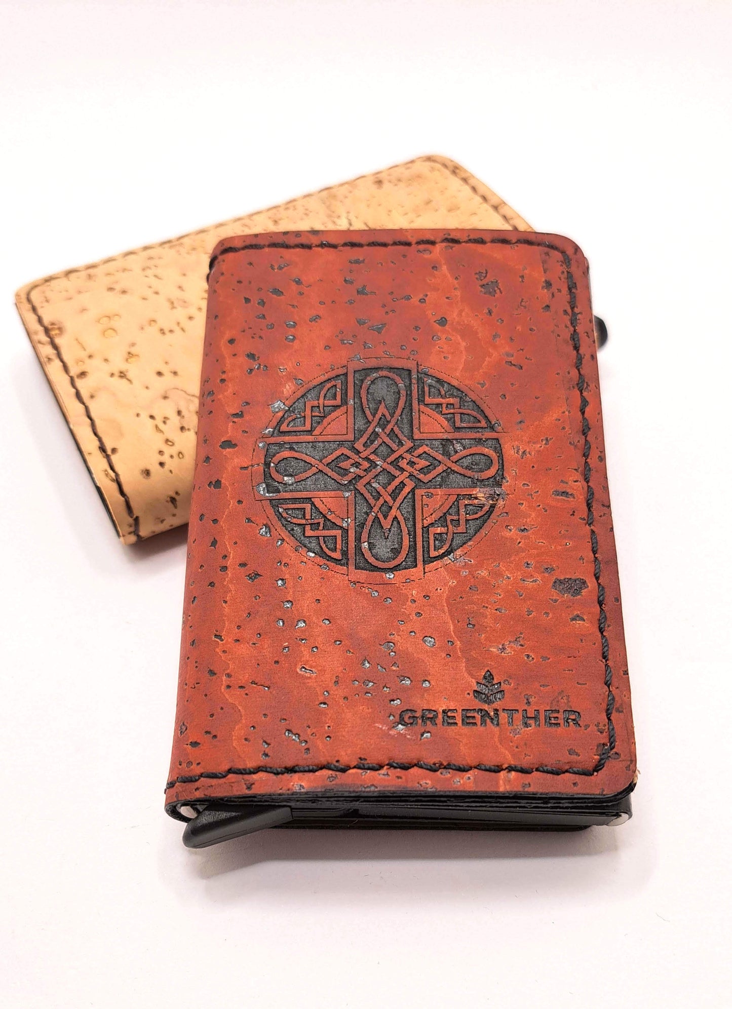 Personalized Red Cork RFID wallet