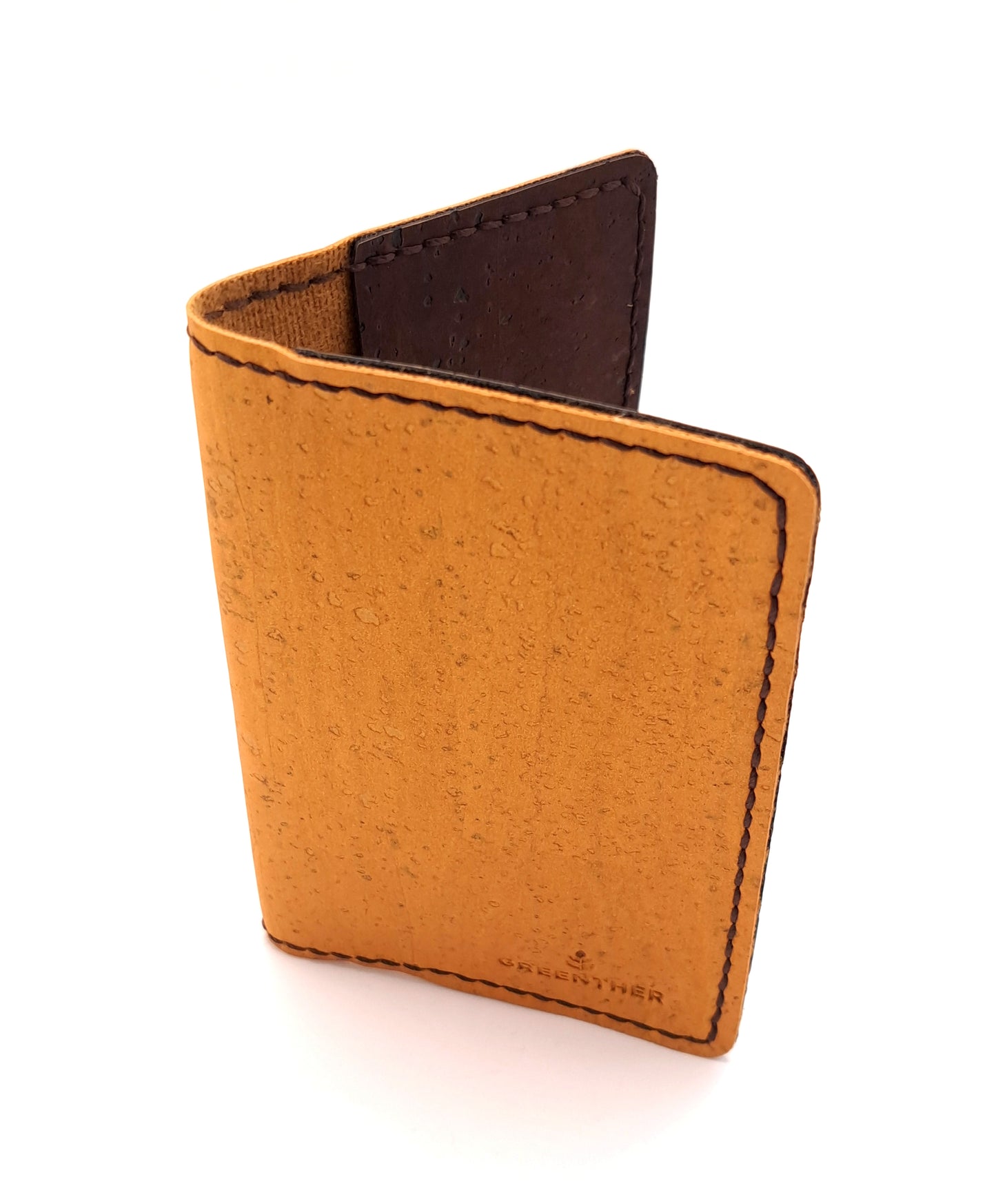 Slim Cork Leather Business Card Holder