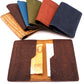 Slim Cork Leather Business Card Holder inside