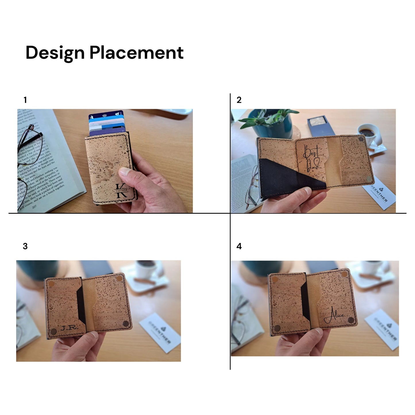Personalized Birch Cork RFID Wallet