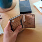 Personalized Birch Cork RFID Wallet open