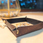 Personalized Cork Tray Natural & Brown close up