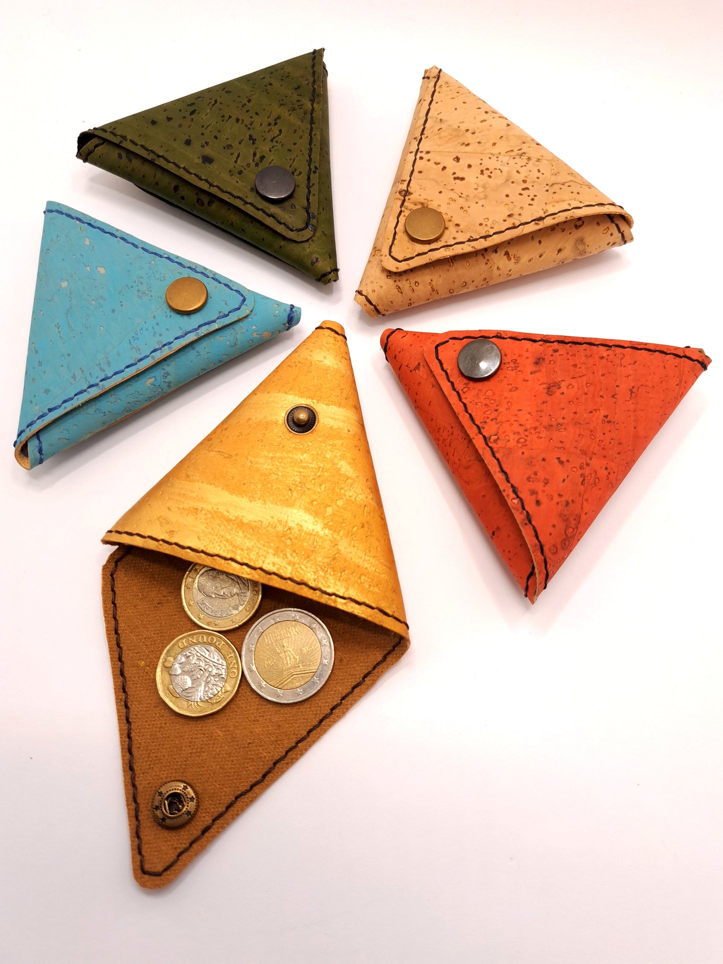 Green Cork Triangle wallet